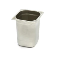 Maxima Gasztronorm tartály 1/6 GN - 20cm mély - 17,6 x 16,2cm - Rozsdamentes acél