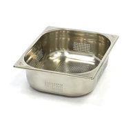 Maxima Gasztronorm tartály 1/2 GN - Perforált - 10cm mély - 32,5 x 26,5cm - Rozsdamentes acél