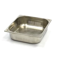 Maxima Gasztronorm tartály 2/3 GN - Perforált - 10cm mély - 32,5 x 35,4cm - Rozsdamentes acél