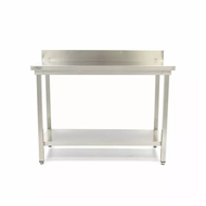 Rozsdamentes acél asztal hátsó felhajtással - 60 x 70cm - állítható magasságú