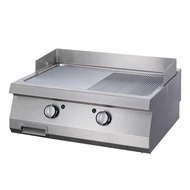 Maxima Heavy Duty grillsütő 1/2 barázdált króm - dupla - elektromos