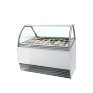 Tefcold Ventillációs fagyipult – 160 L – fehér - 16 tégely
