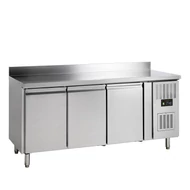 Tefcold Hűtött munkaasztal - 3 ajtós, oldalsó kompresszor -  rozsdamentes (inox)