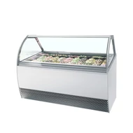 Tefcold Ventillációs fagyipult – 201 L – fehér - 20 tégely