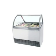 Tefcold Ventillációs fagyipult – 118 L – fehér - 12 tégely