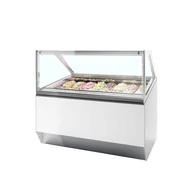 Tefcold Ventillációs fagyipult – 160 L – fehér - 16 tégely