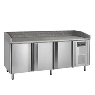 Tefcold Pizzaelőkészítő hűtött munkaasztal – 3 ajtóval - gránit fedlappal