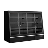 Tefcold Galaxy+ Fekete Szupermarket többpolcos hűtő – 540 L – Nyíló üvegajtók