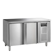 Tefcold Rozsdamentes mélyhűtött munkaasztal, 2 ajtós - oldalsó kompresszor