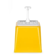 Szószadagoló szivattyúval, HENDI, 2,5L, Citromsárga, 230x210x(H)250mm