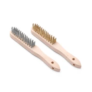 Sárgaréz és rozsdamentes acél drótkefe készlet - 2 db - 290 mm
