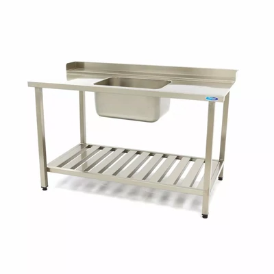 Maxima Mosogatógépasztal jobb 140 x 75cm mosogatóval és hátsófelhajtással, alsó polccal