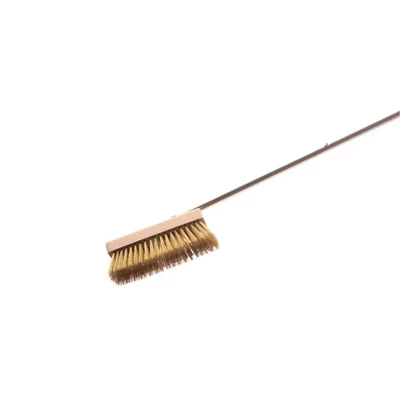 Erősített kefe, sárgaréz sörtékkel - 120 cm-es nyéllel