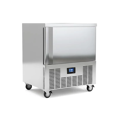 Sokkoló hűtő fagyasztó 5 tálcás GN1/1 és 600×400 EVCO HACCP digitális vezérlő ipari