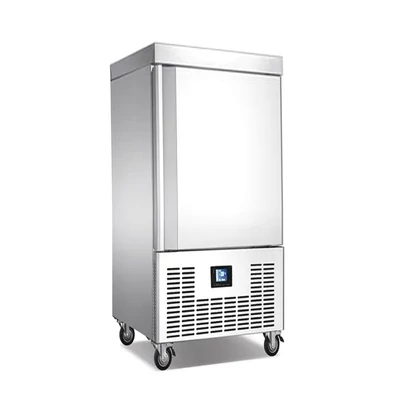 Sokkoló hűtő fagyasztó 15 tálcás GN1/1 és 60×40 EVCO HACCP digitális vezérlés, ipari