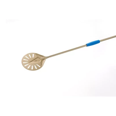 Gold Perforált Aluminium kicsi pizza lapát 23 cm 150 cm nyél