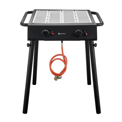 Xantos Black Gázos grillsütő , HENDI, Fekete, 9,5kW, 770x710x(H)870mm