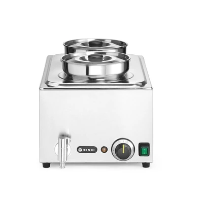 HENDI Ranger bain-marie készlet 2×4 literes tartállyal és fedéllel, HENDI, 8L, 220-240V/1000W, 604x332x(H)315mm