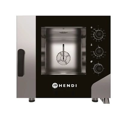 Hőlégbefúvásos gőzsütő VEZÉRLÉS 5x GN 1/1, HENDI, GN 1/1, 400V/7800W, 730x855x(H)700mm