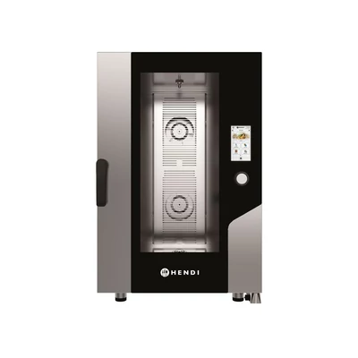 Hőlégbefúvásos gőzsütő – Touch 11 x GN 1/1, elektromos, közvetlen gőzzel és érintőképernyővel vezérelhető, HENDI, 730x785x(H)1130mm