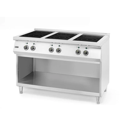 Indukciós tűzhely 6 főzőlappal, HENDI, 400V/25500W, 1200x700x(H)890mm