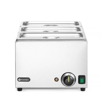 HENDI Ranger Bain Marie + 3x GN 1/3 fedéllel, HENDI, GN 1/1, 230V/1000W, 590x332x(H)242mm