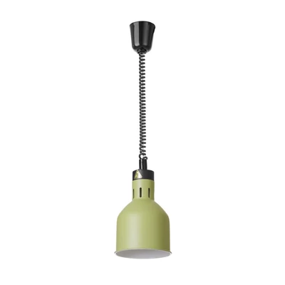 Függesztett melegentartó lámpa henger alakú, HENDI, Zöld, 230V/250W, ⌀175x(H)250mm