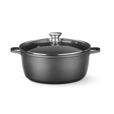 Öntött alumínium edény, tapadásmentes bevonattal, HENDI, 9L, 405x332x(H)138mm