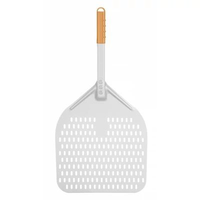 Rövid nyéllel perforált pizza lapát, HENDI, 350x710mm