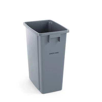 Keskeny hulladékgyűjtő tartály, AmerBox, 60L, Világos szürke, 455x315x(H)580mm