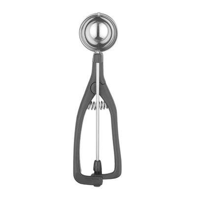 Fagylaltadagoló kanál balkezeseknek, Stöckel, 1/40, Fekete, ⌀45x(H)mm