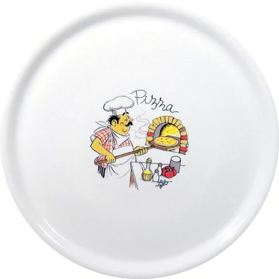 Pizzatányér, hagyományos, HENDI, Fehér, ⌀310mm