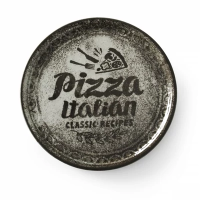 Pizzatányér Recipe Collection, fekete, HENDI, Fekete, ż330mm