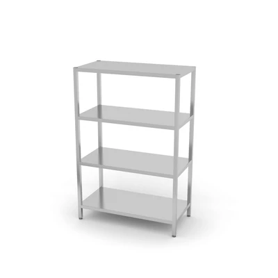 Tárolóállvány 4 teljes polccal – csavarozott, HENDI, Kitchen Line, 1000x400x(H)1800mm