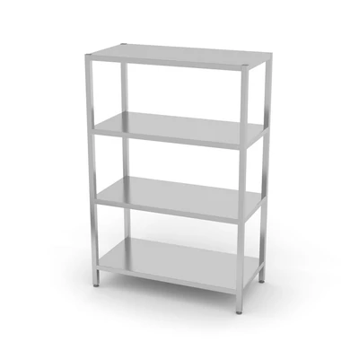 Tárolóállvány 4 teljes polccal – csavarozott, HENDI, Kitchen Line, 1000x500x(H)1800mm