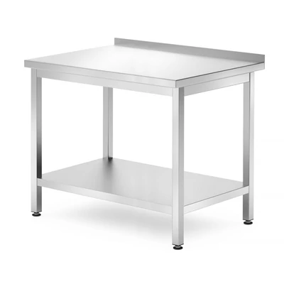 Munkaasztal alul polccal – HENDI, Profi Line, 1000x700x(H)850mm
