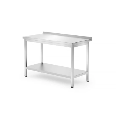 Munkaasztal alul polccal – HENDI, Profi Line, 1200x700x(H)850mm