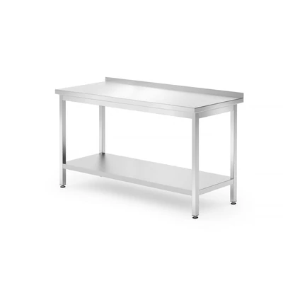 Munkaasztal alul polccal – HENDI, Profi Line, 1400x700x(H)850mm