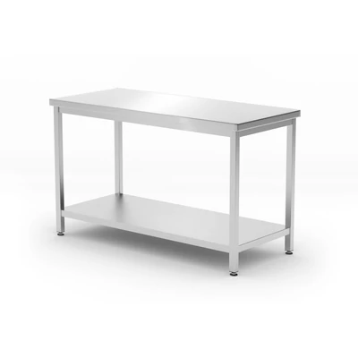 Budget Line munkaasztal alsó polccal – HENDI, Kitchen Line, 1200x600x(H)850mm