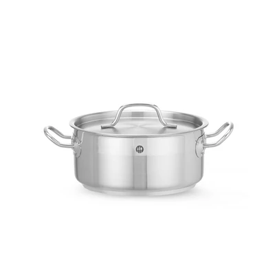 Alacsony fazék- fedővel, HENDI, Profi Line, 2,8L, ⌀200x(H)90mm