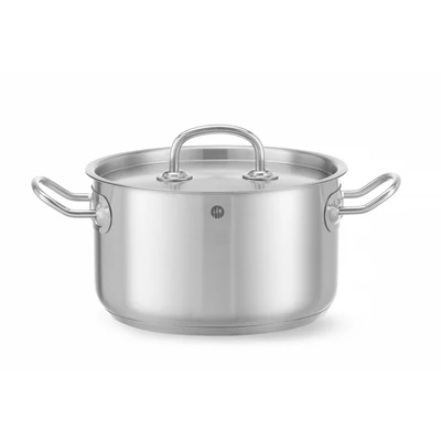 Közepes fazék- fedővel, HENDI, Kitchen Line, 3,5L, ⌀200x(H)115mm