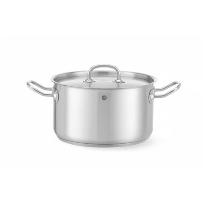 Közepes fazék- fedővel, HENDI, Kitchen Line, 6L, ⌀240x(H)135mm