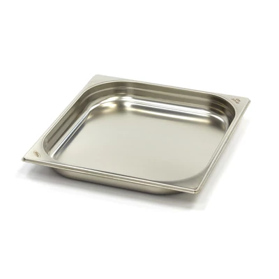 Maxima Gasztronorm tartály 2/3 GN - 4cm mély - 32,5 x 35,4cm - Rozsdamentes acél