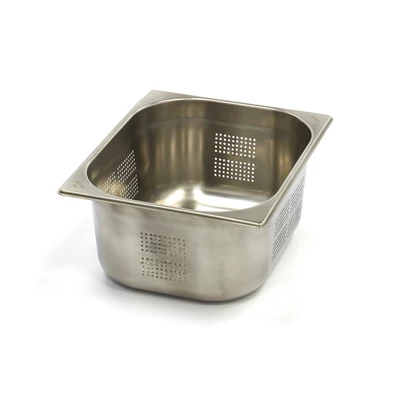 Maxima Gasztronorm tartály 1/2 GN - Perforált - 15cm mély - 32,5 x 26,5cm - Rozsdamentes acél