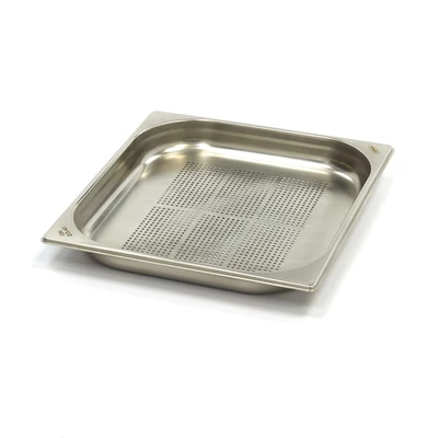Maxima Gasztronorm tartály 2/3 GN - Perforált - 4cm mély - 32,5 x 35,4cm - Rozsdamentes acél