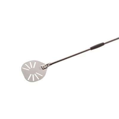 Hőálló, Perforált, Rozsdamentes pizzalapát 23 cm, 180 cm nyéllel