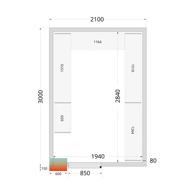 Tefcold CR WD Hűtőkamra panel 80 mm – 11.24 m³
