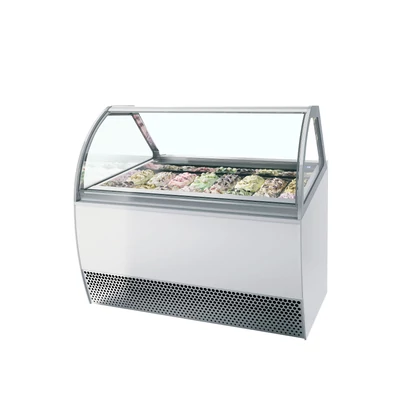 Tefcold Ventillációs fagyipult – 181 L – fehér - 18 tégely