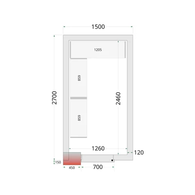 Tefcold CR Hűtőkamra panel 120 mm – 6.08 m³