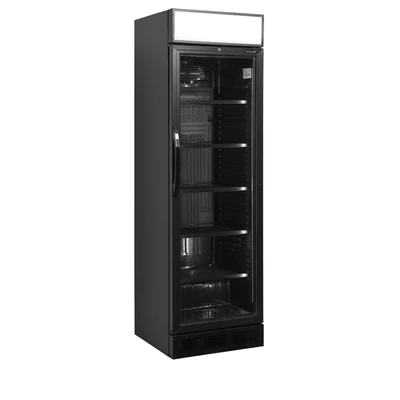 Tefcold Italhűtő – 345 L – fekete - reklámfelülettel